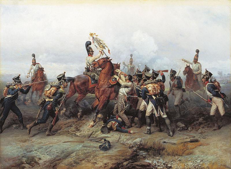 Bogdan Villevalde Feat of Cavalry Regiment at the battle of Austerlitz in 1805. Norge oil painting art